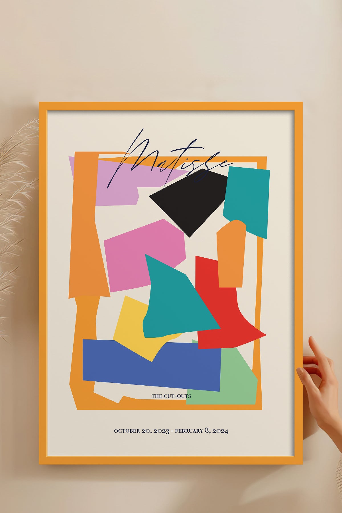 HOMEPACK Ahşap Çerçeveli Tablo Çerçeveli Poster Sanatsal Modern Duvar Dekoru ABSTRACT-100