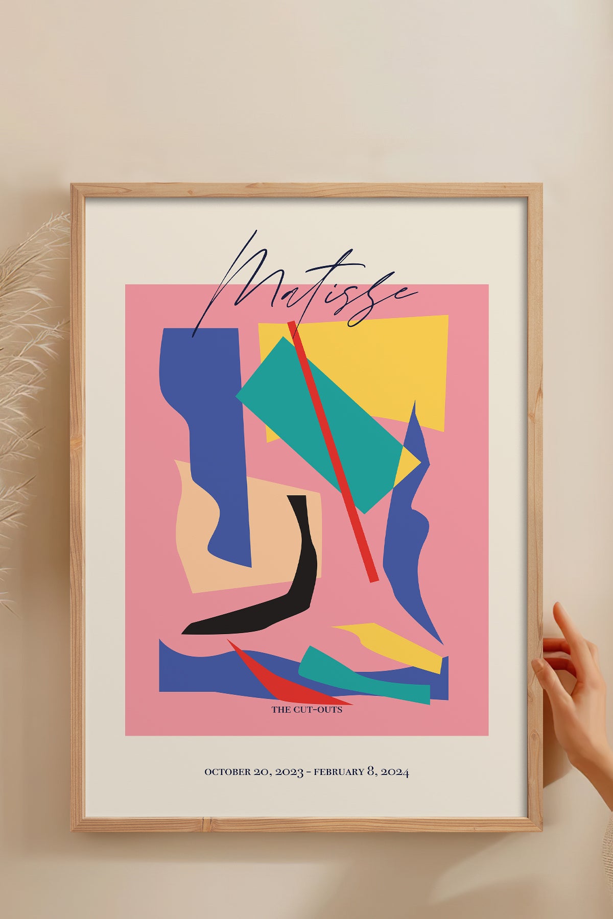 HOMEPACK Ahşap Çerçeveli Tablo Çerçeveli Poster Sanatsal Modern Duvar Dekoru ABSTRACT-101