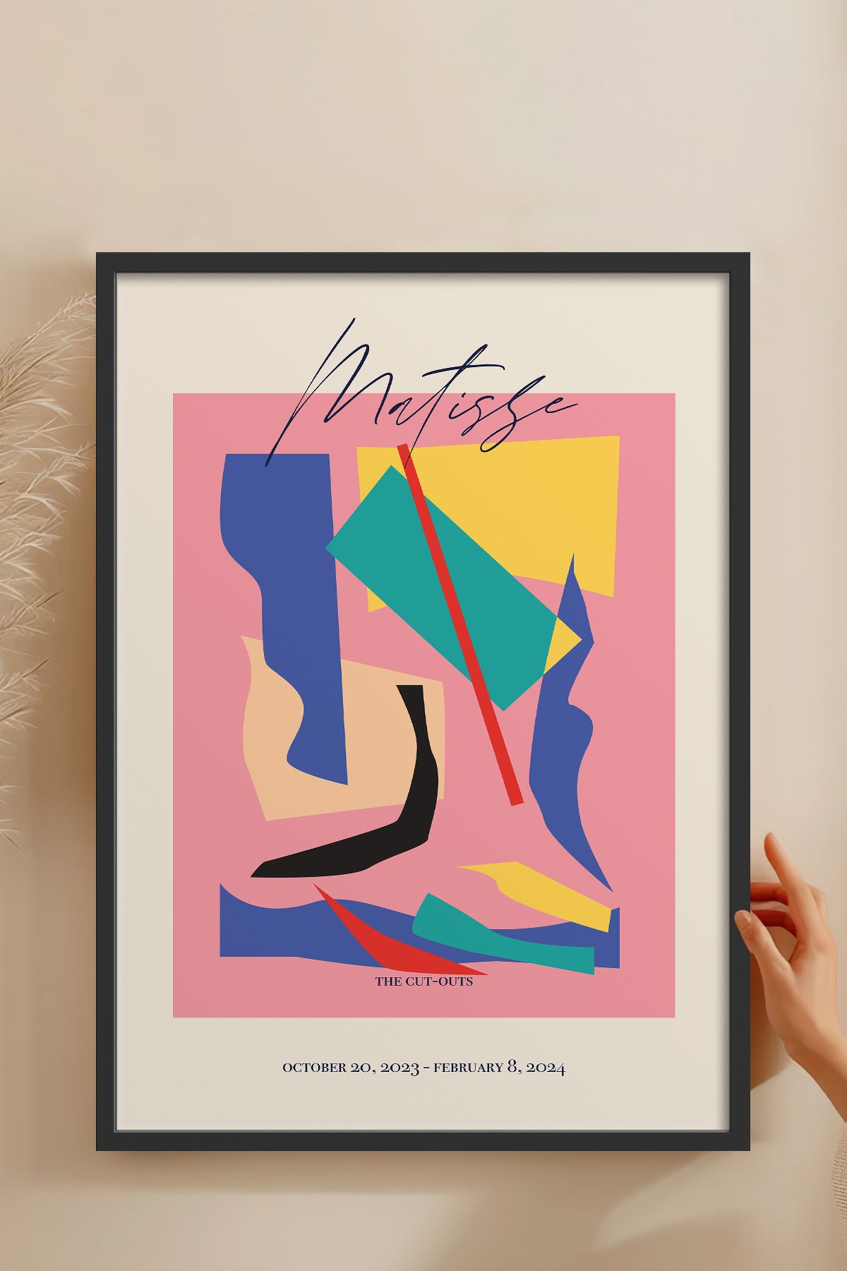 HOMEPACK Ahşap Çerçeveli Tablo Çerçeveli Poster Sanatsal Modern Duvar Dekoru ABSTRACT-101