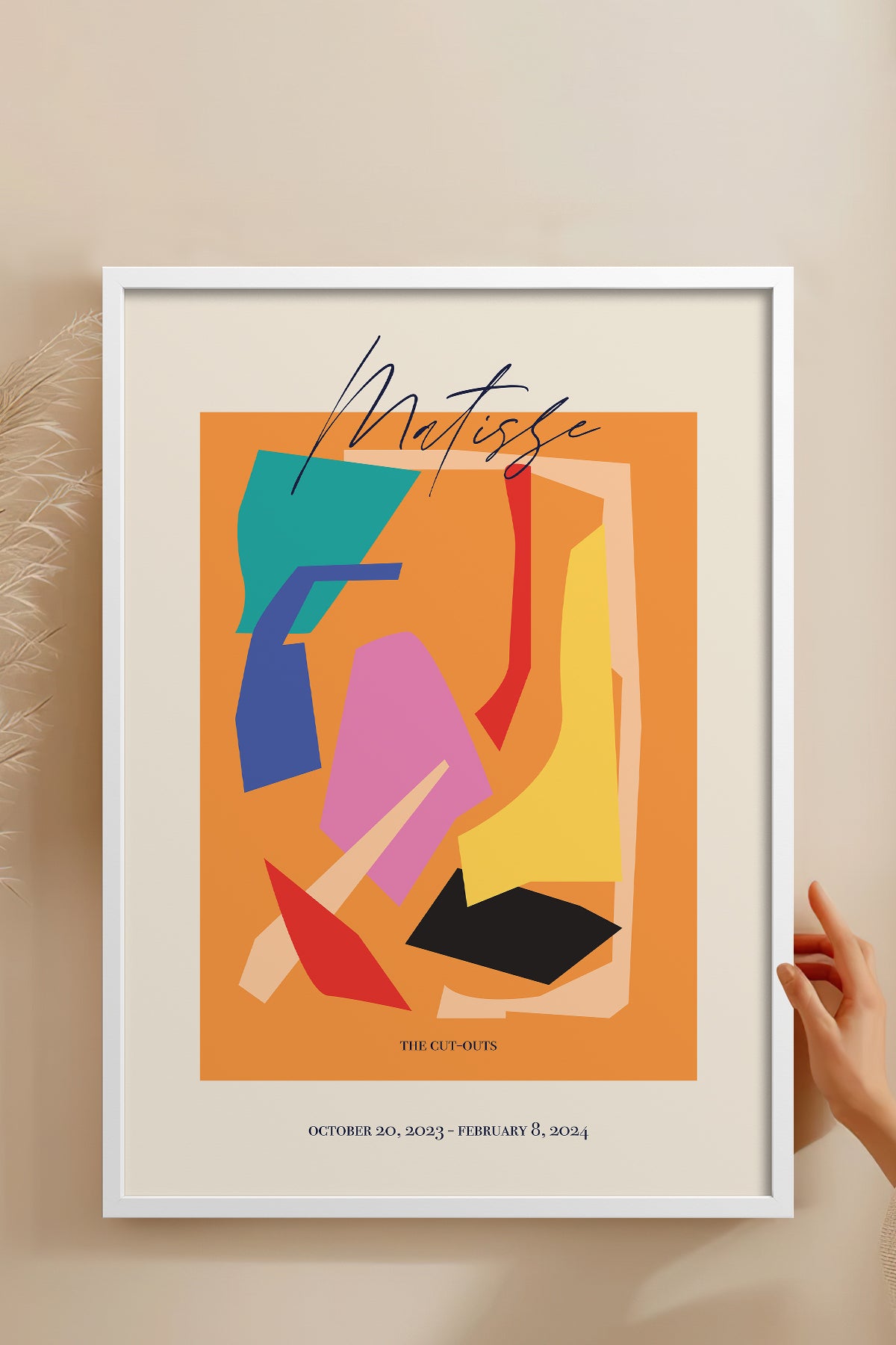 HOMEPACK Ahşap Çerçeveli Tablo Çerçeveli Poster Sanatsal Modern Duvar Dekoru ABSTRACT-103