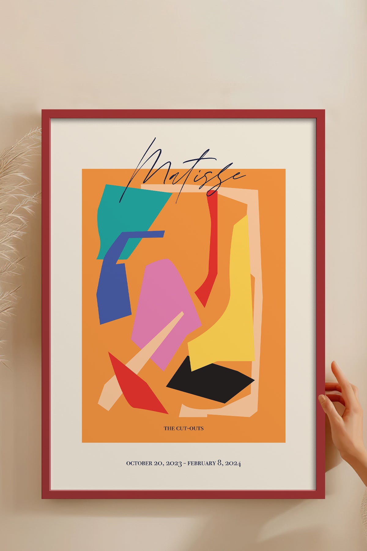 HOMEPACK Ahşap Çerçeveli Tablo Çerçeveli Poster Sanatsal Modern Duvar Dekoru ABSTRACT-103