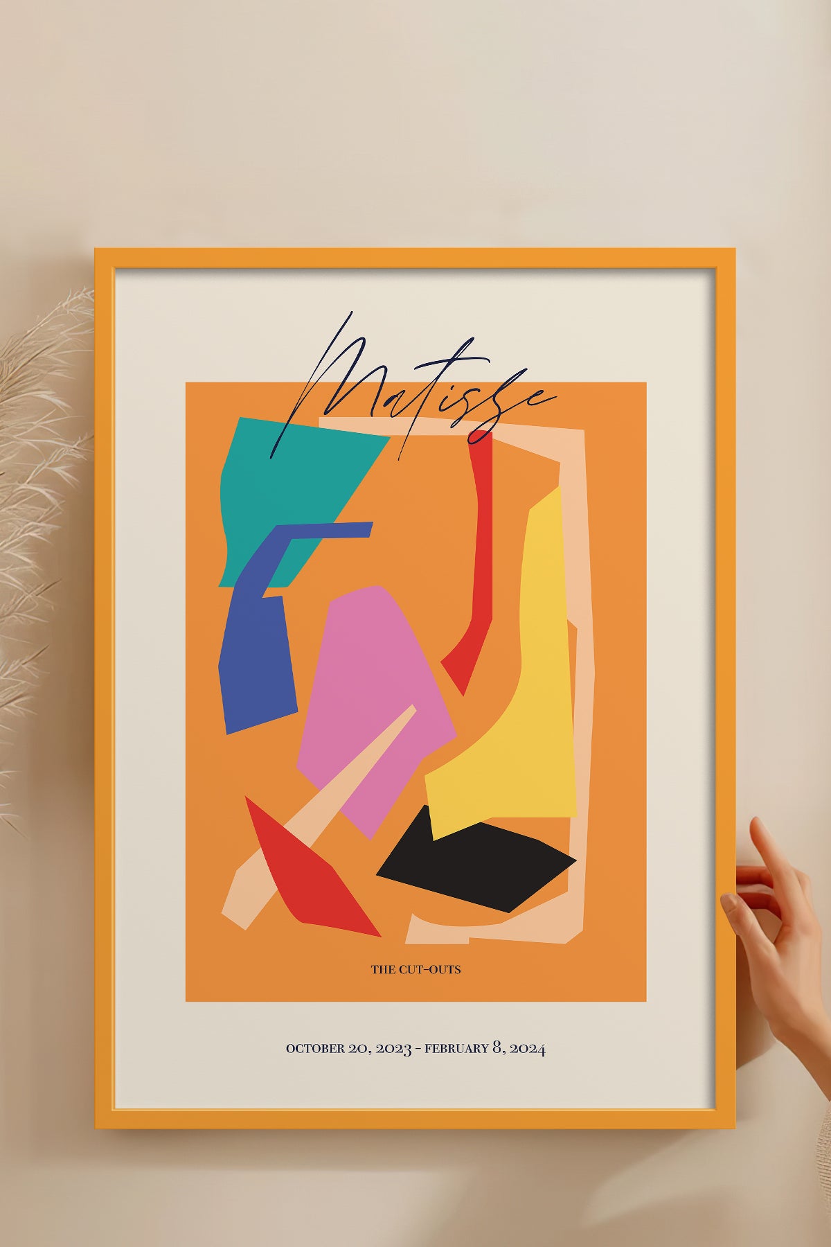 HOMEPACK Ahşap Çerçeveli Tablo Çerçeveli Poster Sanatsal Modern Duvar Dekoru ABSTRACT-103