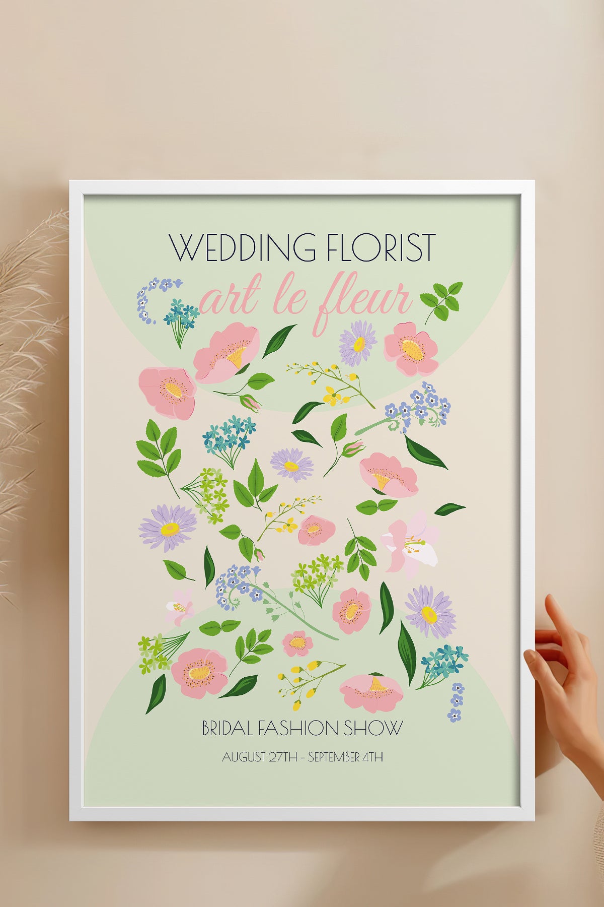 HOMEPACK Ahşap Çerçeveli Tablo Çerçeveli Poster Sanatsal Modern Duvar Dekoru ABSTRACT-106