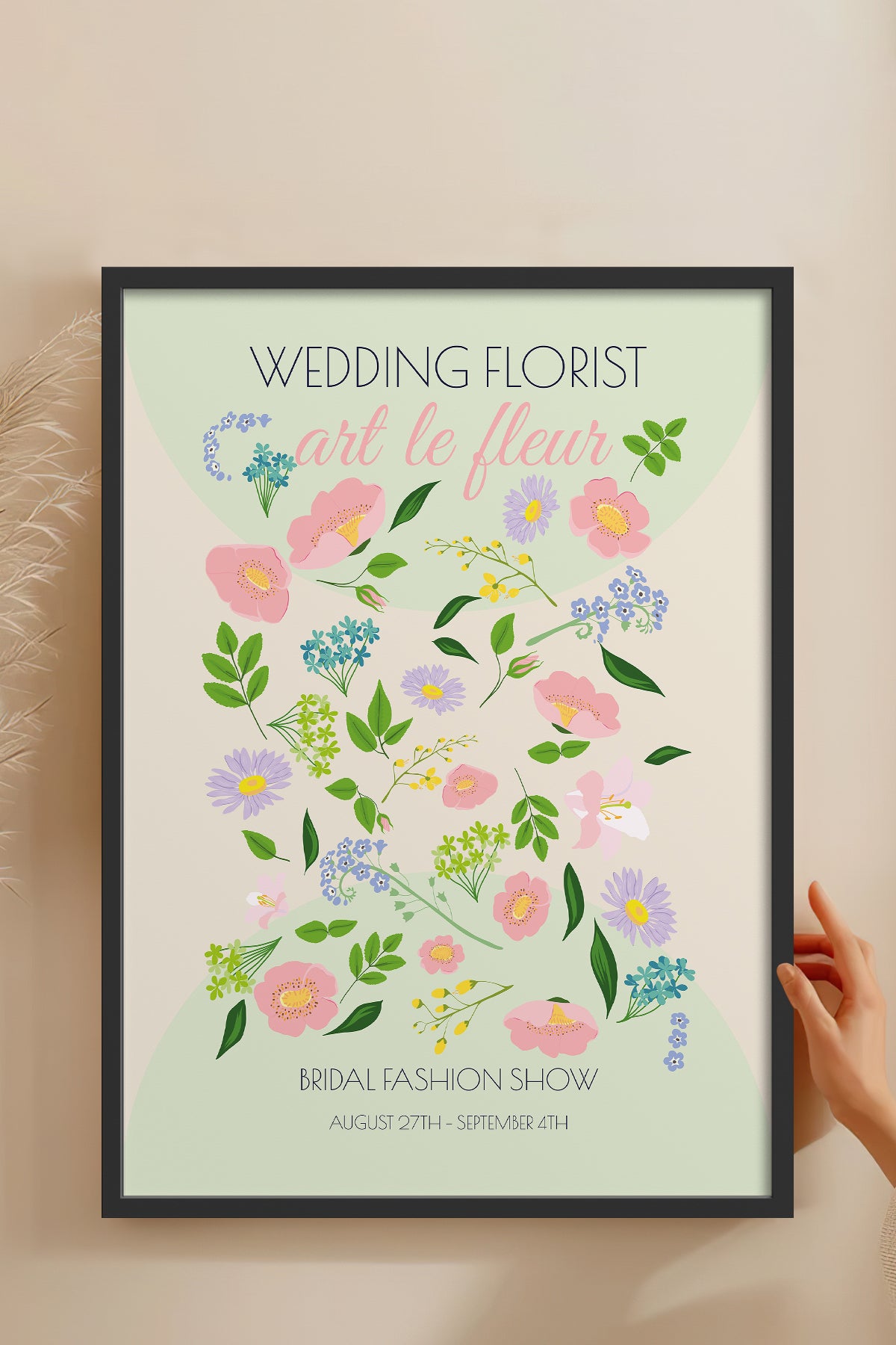 HOMEPACK Ahşap Çerçeveli Tablo Çerçeveli Poster Sanatsal Modern Duvar Dekoru ABSTRACT-106