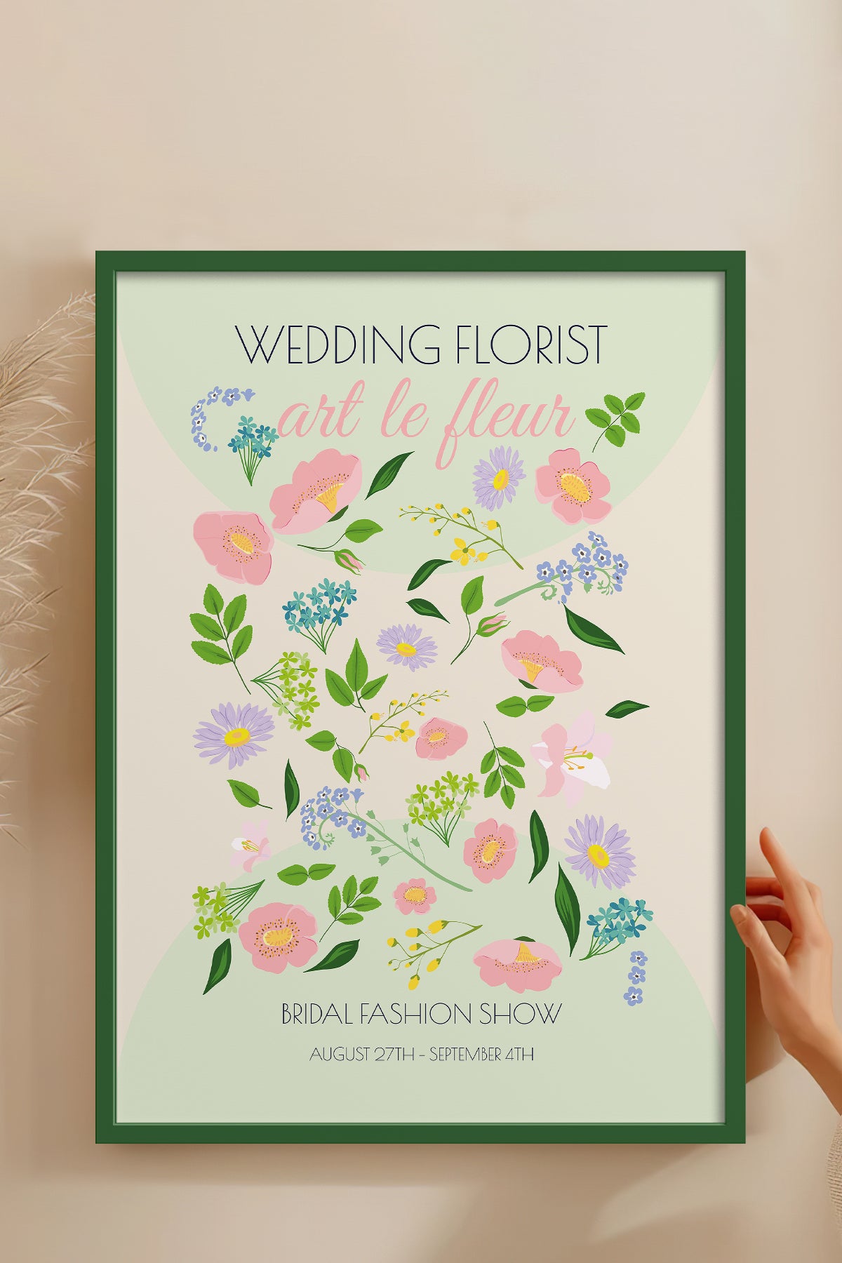 HOMEPACK Ahşap Çerçeveli Tablo Çerçeveli Poster Sanatsal Modern Duvar Dekoru ABSTRACT-106