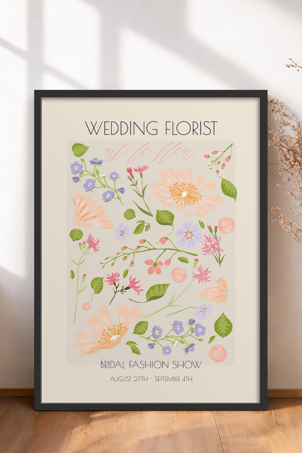 HOMEPACK Ahşap Çerçeveli Tablo Çerçeveli Poster Sanatsal Modern Duvar Dekoru ABSTRACT-109