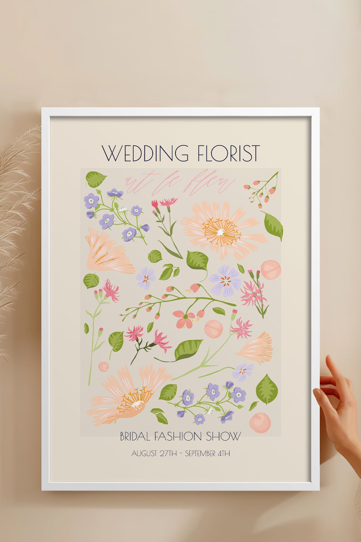HOMEPACK Ahşap Çerçeveli Tablo Çerçeveli Poster Sanatsal Modern Duvar Dekoru ABSTRACT-109