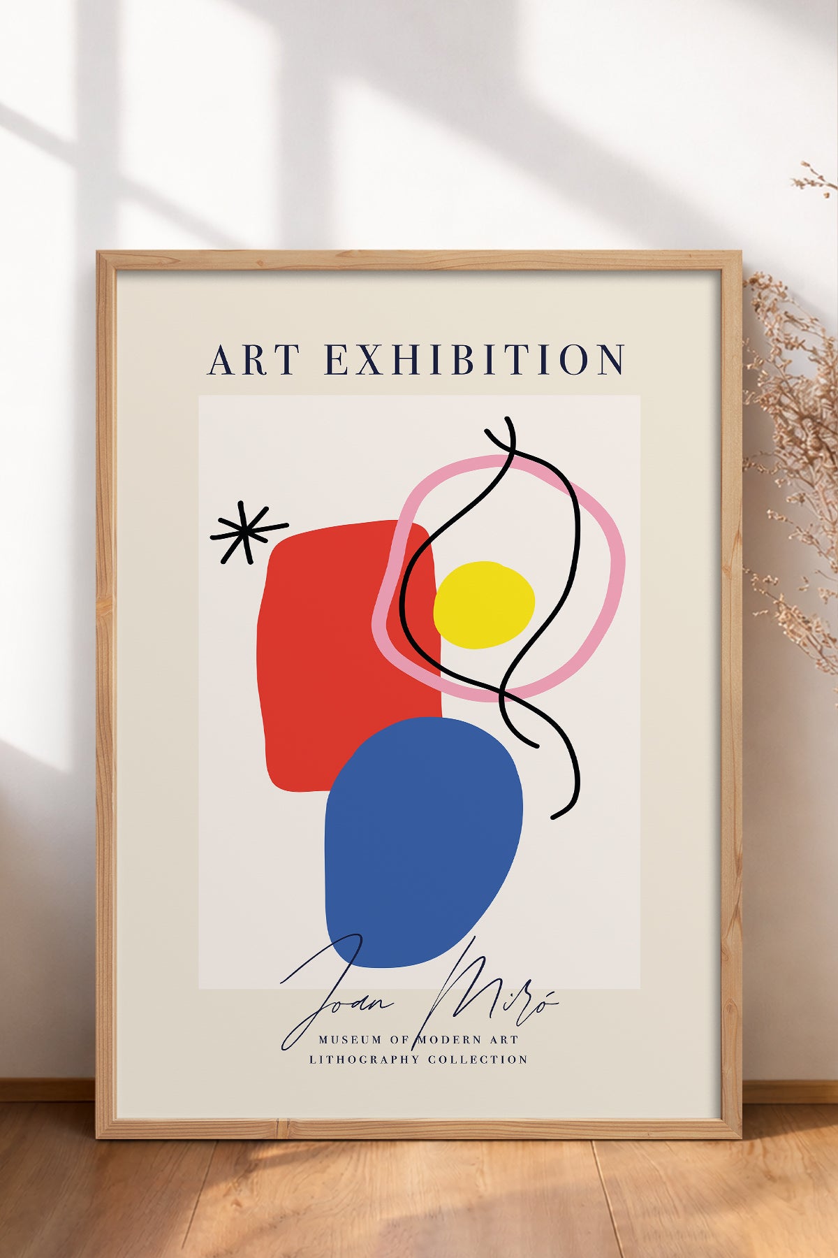 HOMEPACK Ahşap Çerçeveli Tablo Çerçeveli Poster Sanatsal Modern Duvar Dekoru ABSTRACT-11
