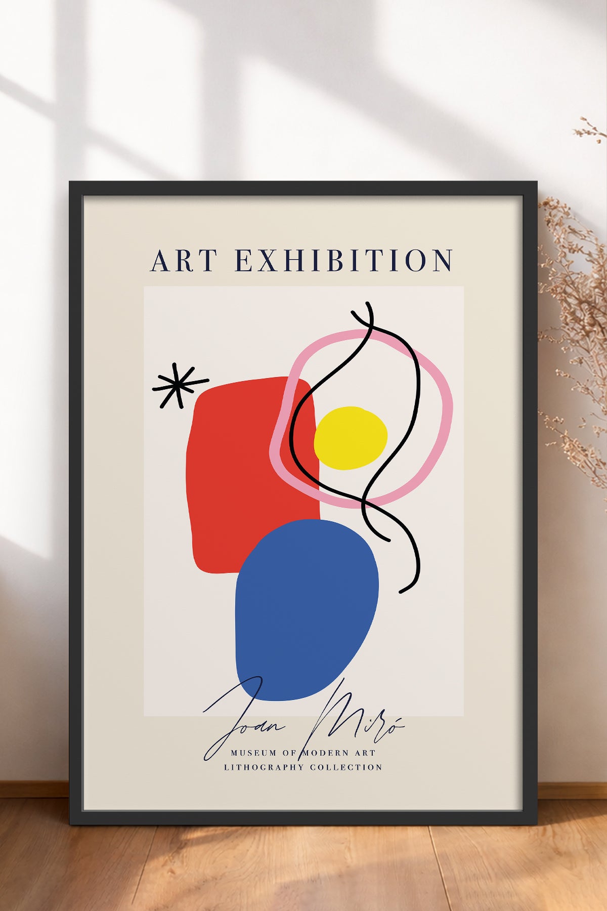 HOMEPACK Ahşap Çerçeveli Tablo Çerçeveli Poster Sanatsal Modern Duvar Dekoru ABSTRACT-11