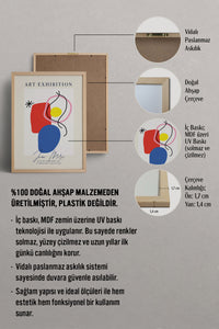 HOMEPACK Ahşap Çerçeveli Tablo Çerçeveli Poster Sanatsal Modern Duvar Dekoru ABSTRACT-11