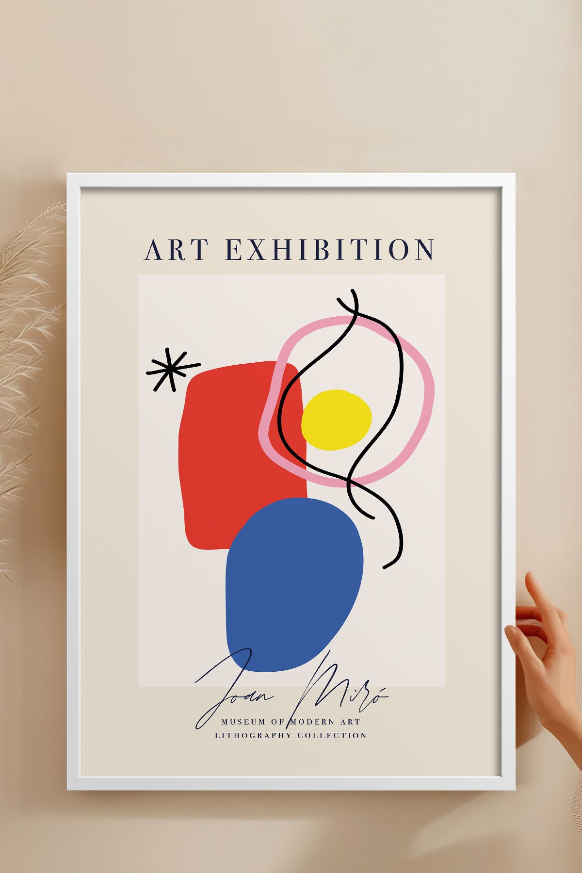 HOMEPACK Ahşap Çerçeveli Tablo Çerçeveli Poster Sanatsal Modern Duvar Dekoru ABSTRACT-11
