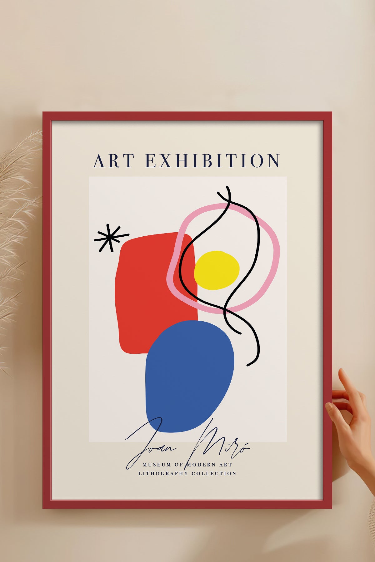 HOMEPACK Ahşap Çerçeveli Tablo Çerçeveli Poster Sanatsal Modern Duvar Dekoru ABSTRACT-11
