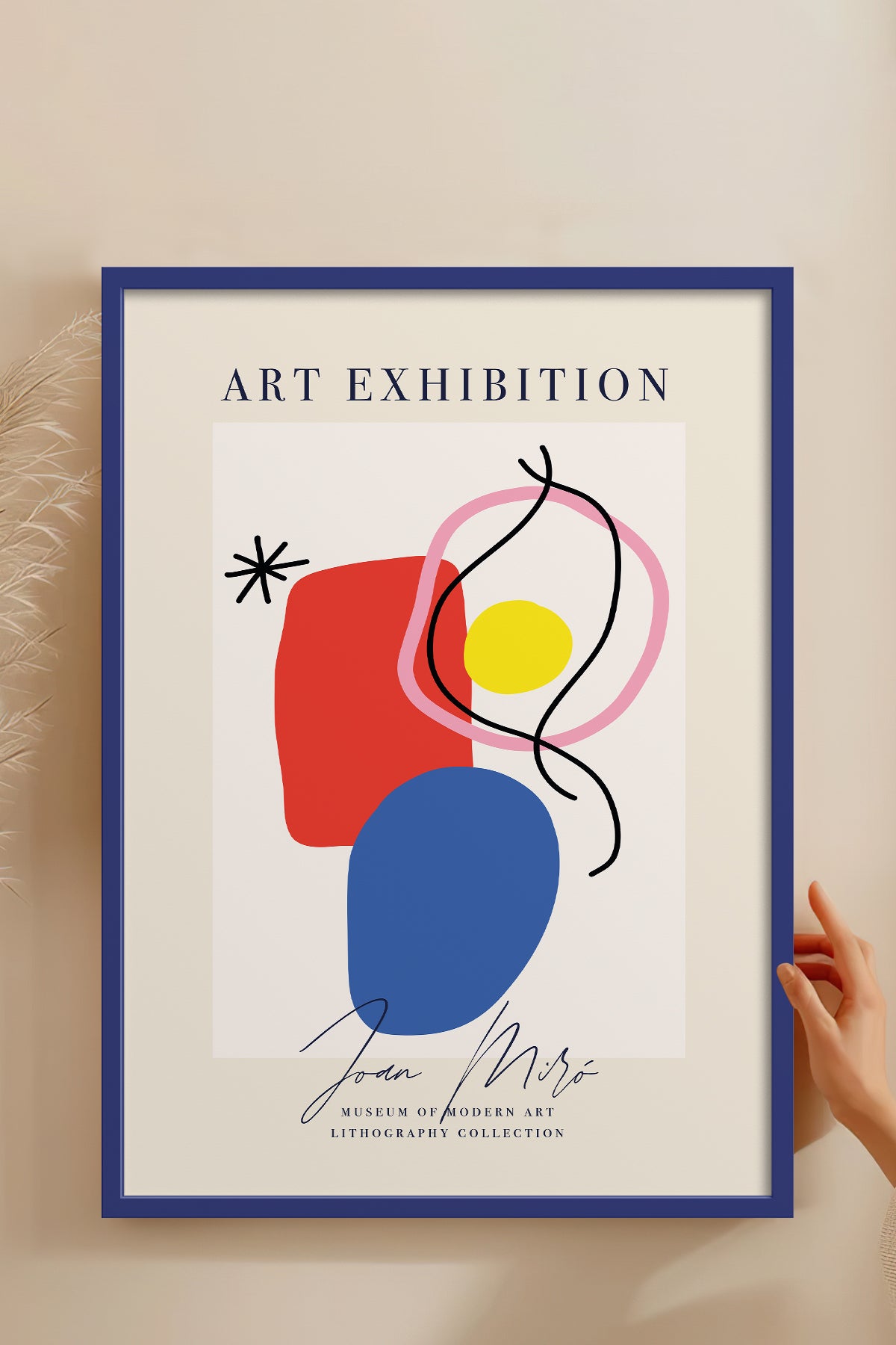 HOMEPACK Ahşap Çerçeveli Tablo Çerçeveli Poster Sanatsal Modern Duvar Dekoru ABSTRACT-11