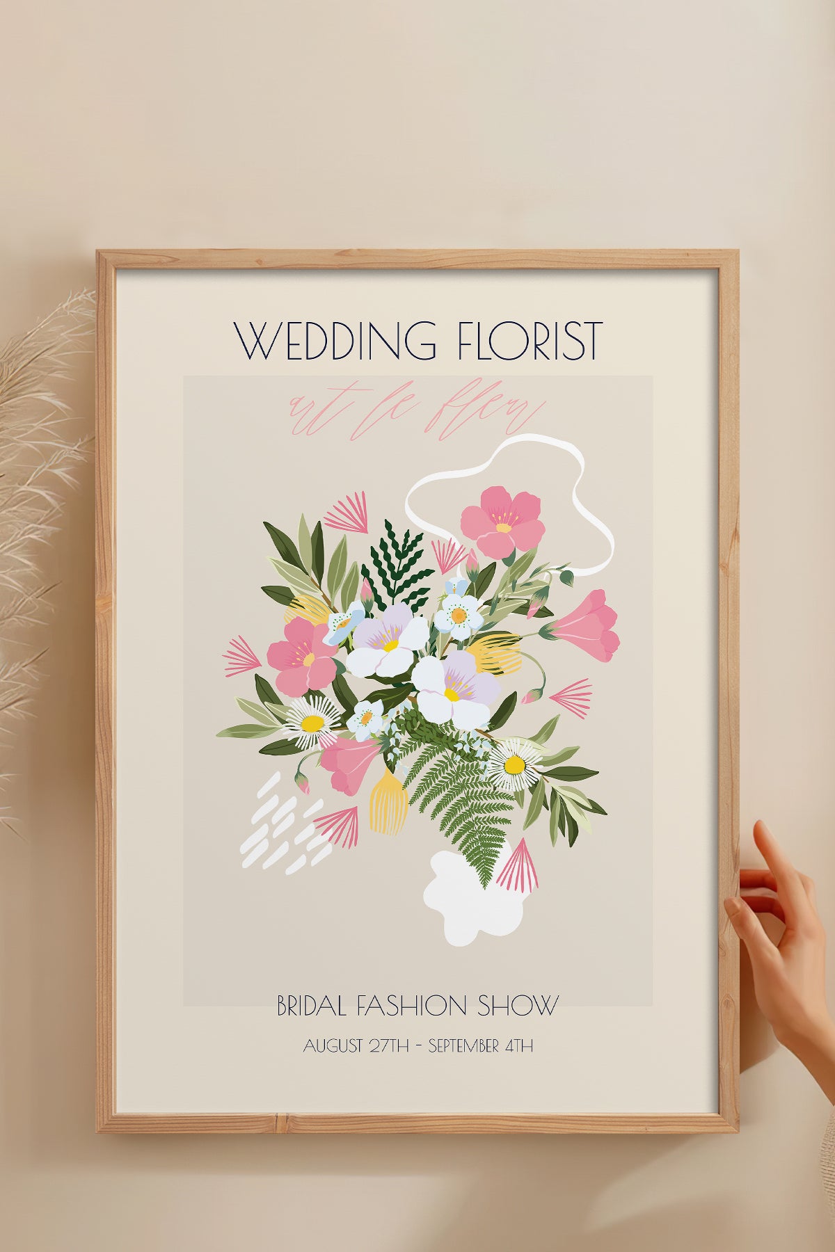 HOMEPACK Ahşap Çerçeveli Tablo Çerçeveli Poster Sanatsal Modern Duvar Dekoru ABSTRACT-110
