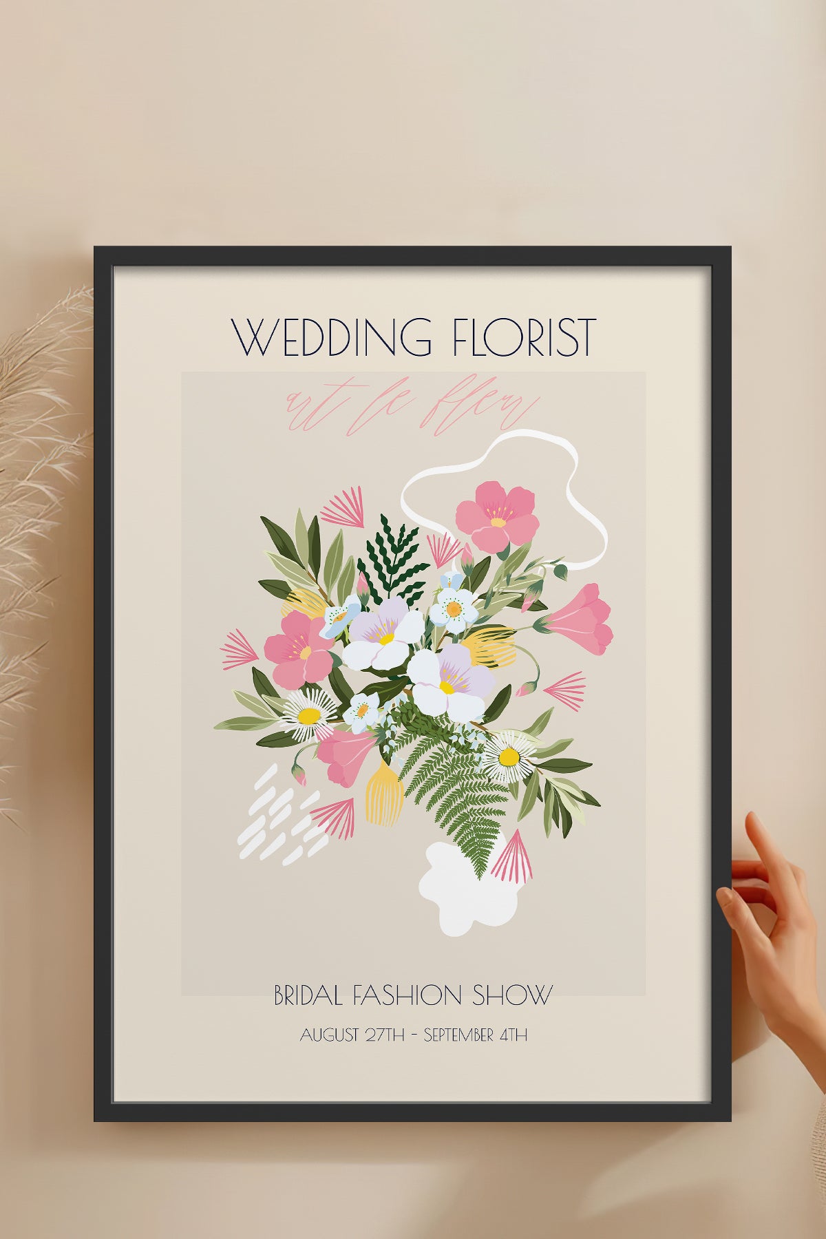 HOMEPACK Ahşap Çerçeveli Tablo Çerçeveli Poster Sanatsal Modern Duvar Dekoru ABSTRACT-110
