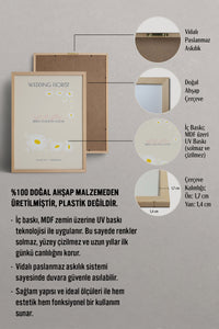 HOMEPACK Ahşap Çerçeveli Tablo Çerçeveli Poster Sanatsal Modern Duvar Dekoru ABSTRACT-113