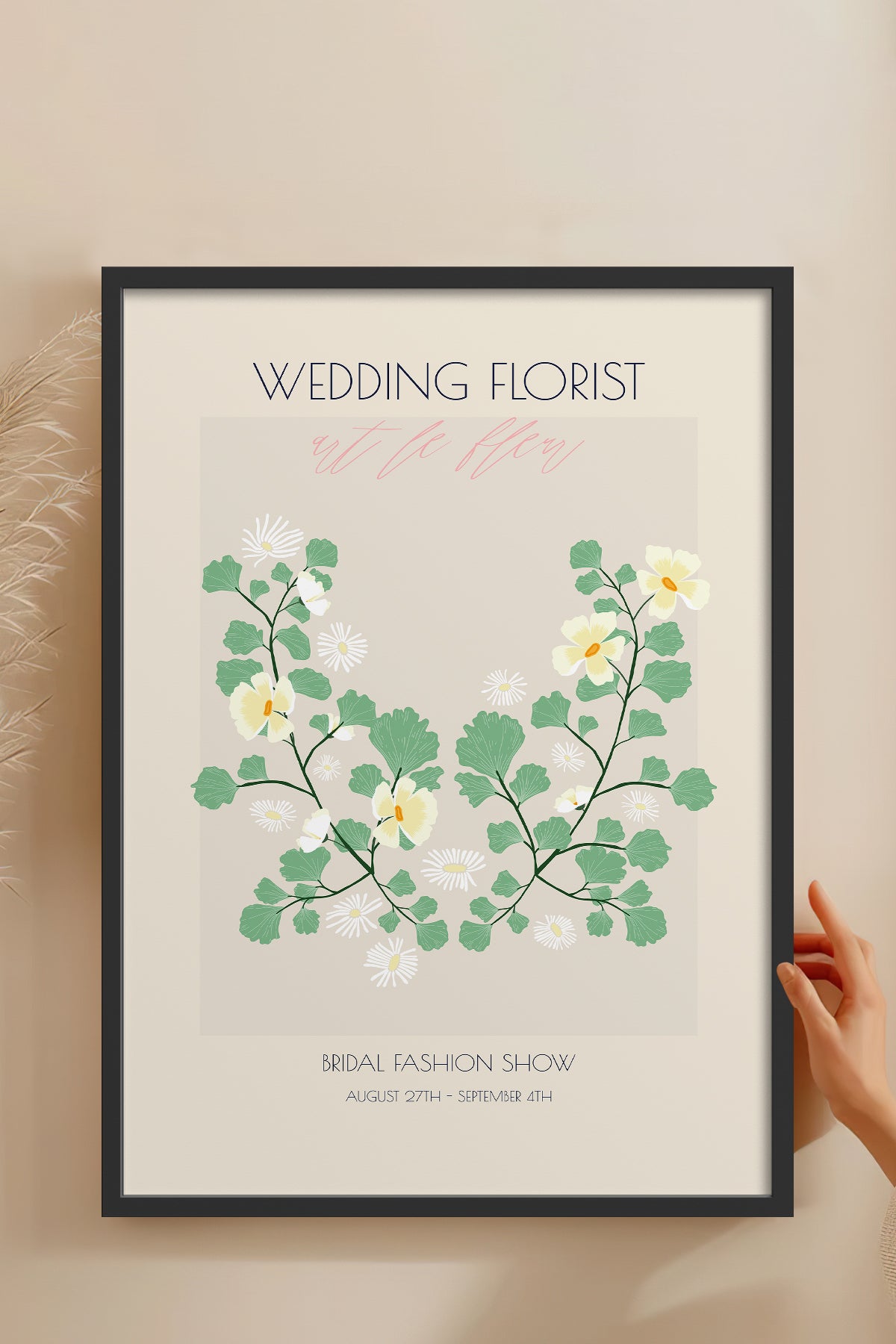 HOMEPACK Ahşap Çerçeveli Tablo Çerçeveli Poster Sanatsal Modern Duvar Dekoru ABSTRACT-116
