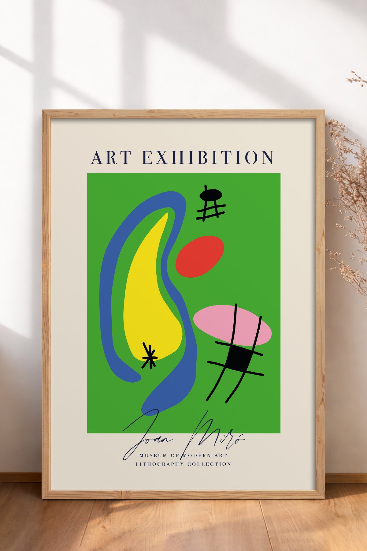 HOMEPACK Ahşap Çerçeveli Tablo Çerçeveli Poster Sanatsal Modern Duvar Dekoru ABSTRACT-12