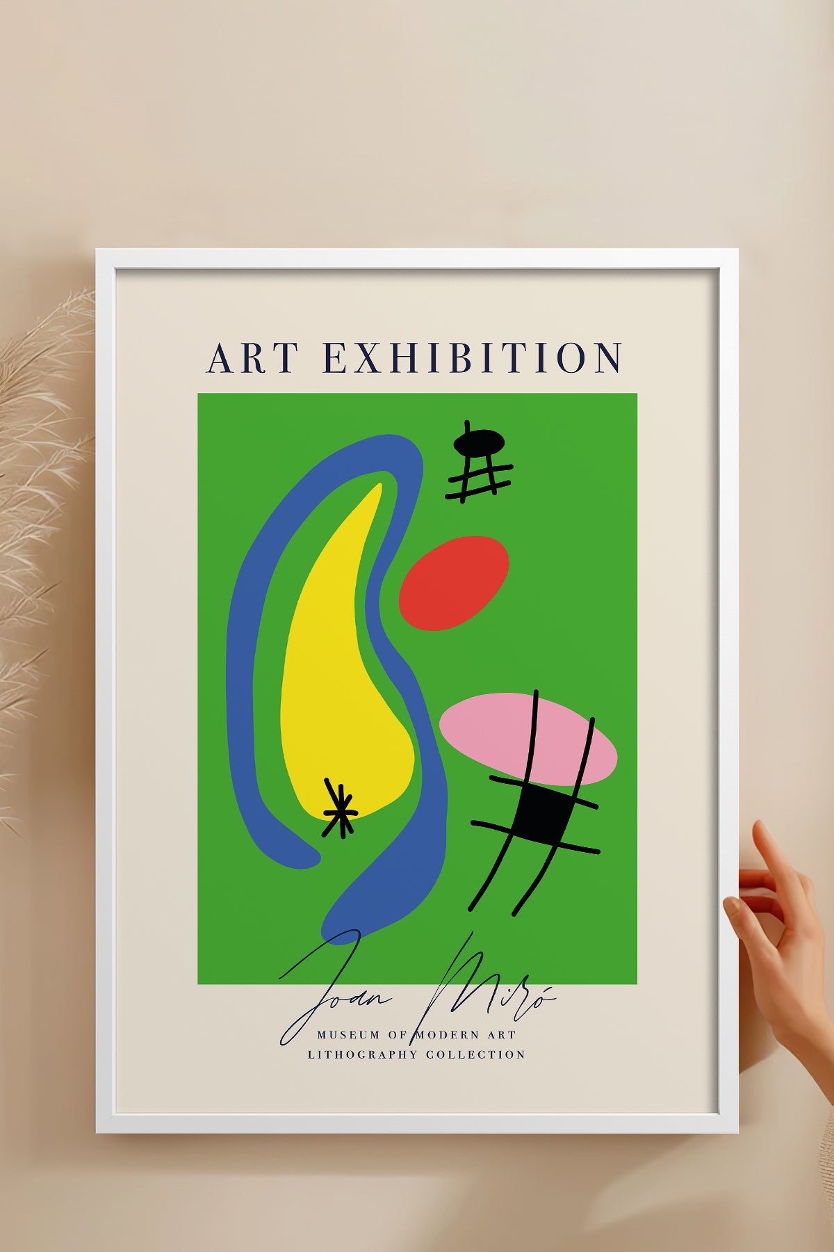HOMEPACK Ahşap Çerçeveli Tablo Çerçeveli Poster Sanatsal Modern Duvar Dekoru ABSTRACT-12