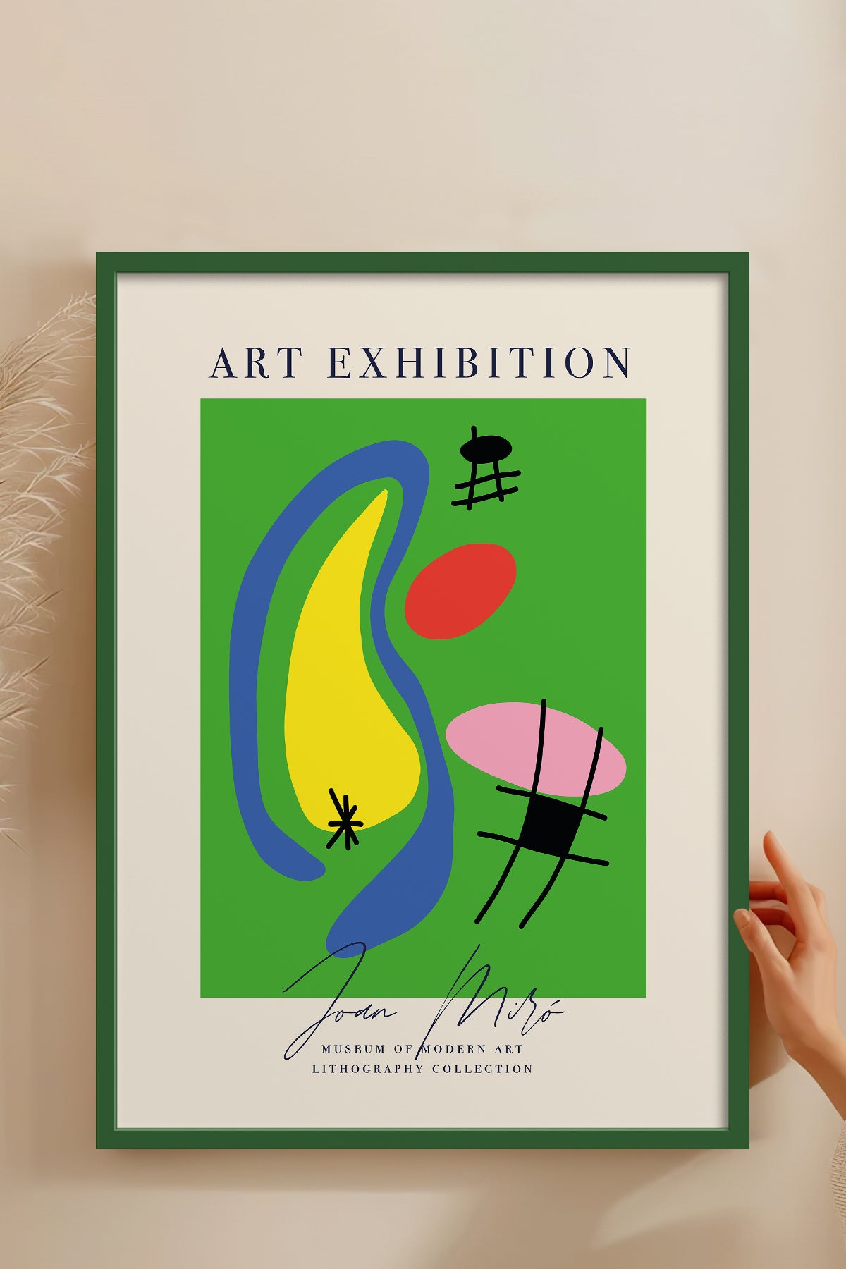 HOMEPACK Ahşap Çerçeveli Tablo Çerçeveli Poster Sanatsal Modern Duvar Dekoru ABSTRACT-12