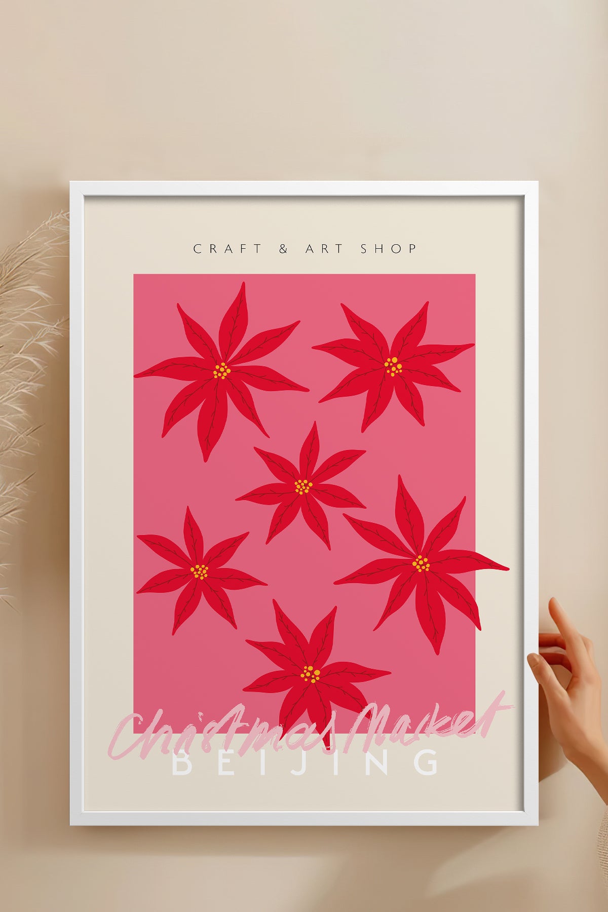 HOMEPACK Ahşap Çerçeveli Tablo Çerçeveli Poster Sanatsal Modern Duvar Dekoru ABSTRACT-128
