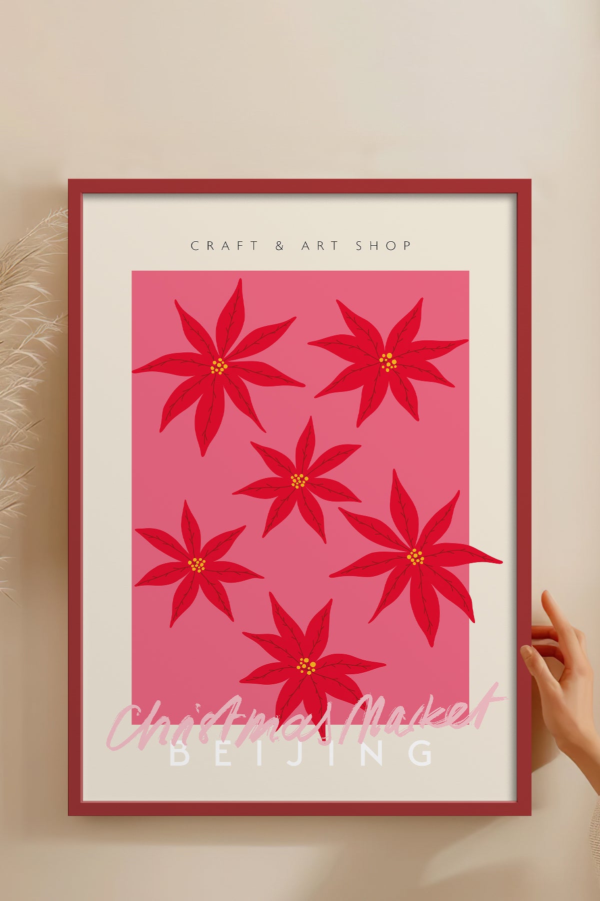 HOMEPACK Ahşap Çerçeveli Tablo Çerçeveli Poster Sanatsal Modern Duvar Dekoru ABSTRACT-128