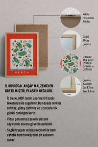 HOMEPACK Ahşap Çerçeveli Tablo Çerçeveli Poster Sanatsal Modern Duvar Dekoru ABSTRACT-129