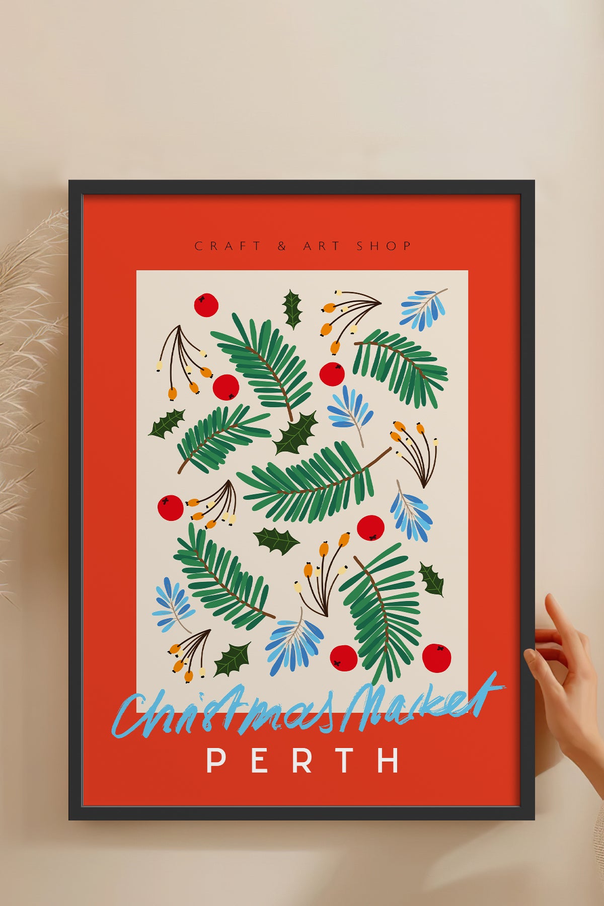 HOMEPACK Ahşap Çerçeveli Tablo Çerçeveli Poster Sanatsal Modern Duvar Dekoru ABSTRACT-129