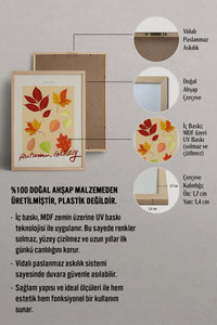 HOMEPACK Ahşap Çerçeveli Tablo Çerçeveli Poster Sanatsal Modern Duvar Dekoru ABSTRACT-134