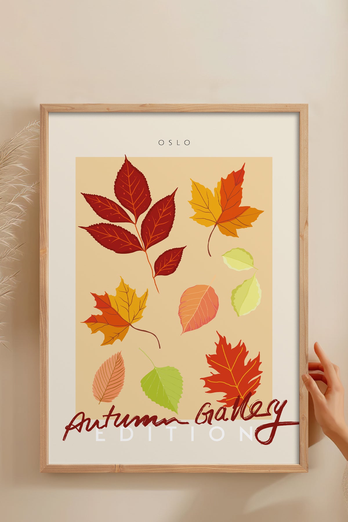 HOMEPACK Ahşap Çerçeveli Tablo Çerçeveli Poster Sanatsal Modern Duvar Dekoru ABSTRACT-134