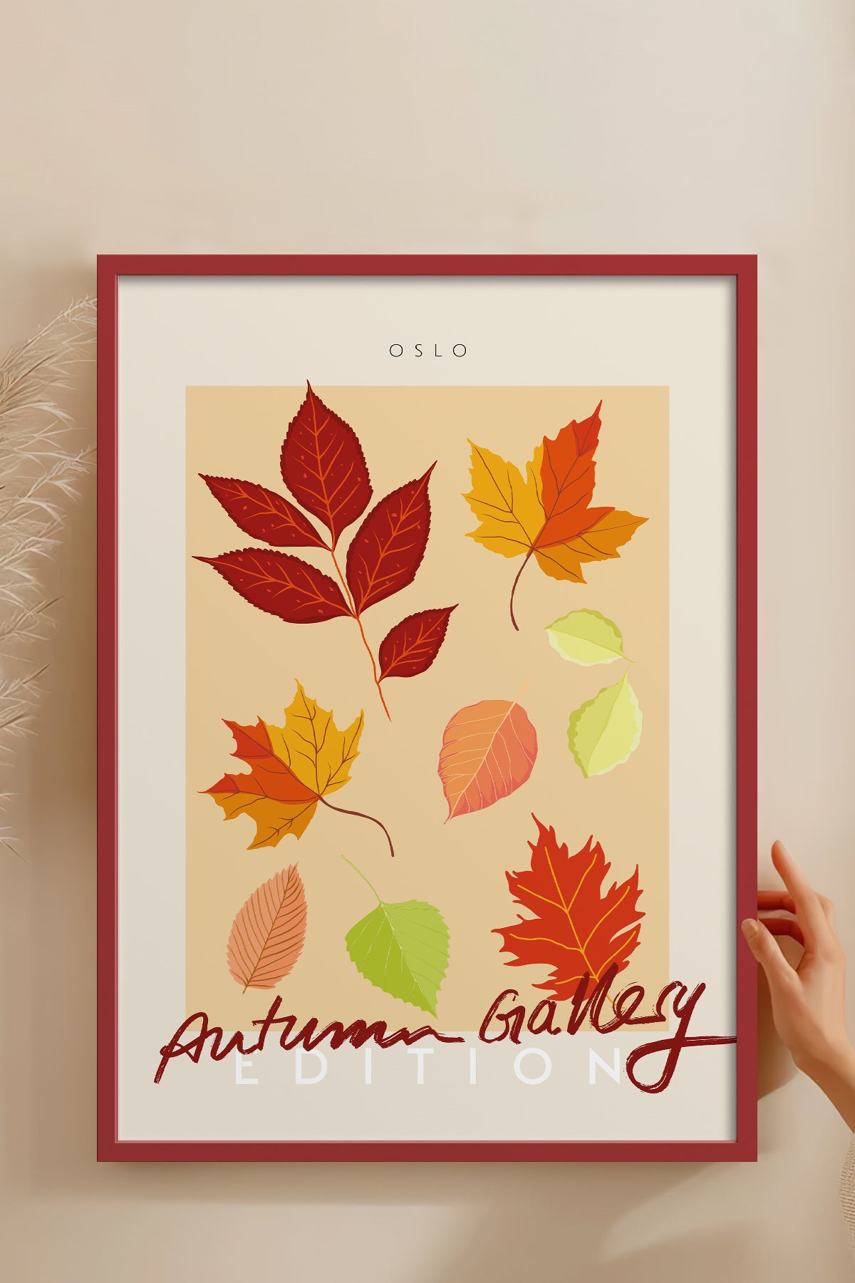 HOMEPACK Ahşap Çerçeveli Tablo Çerçeveli Poster Sanatsal Modern Duvar Dekoru ABSTRACT-134