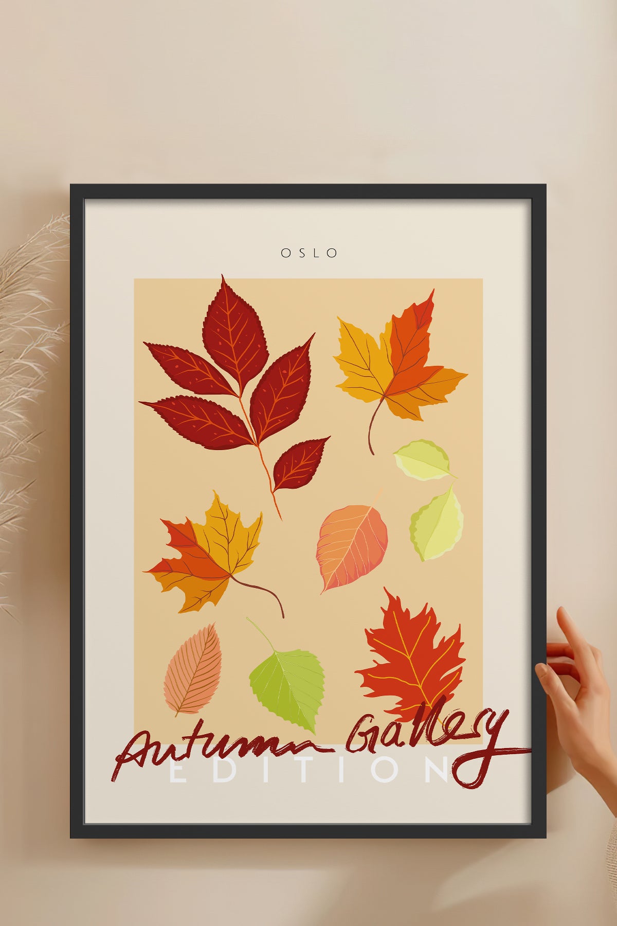 HOMEPACK Ahşap Çerçeveli Tablo Çerçeveli Poster Sanatsal Modern Duvar Dekoru ABSTRACT-134