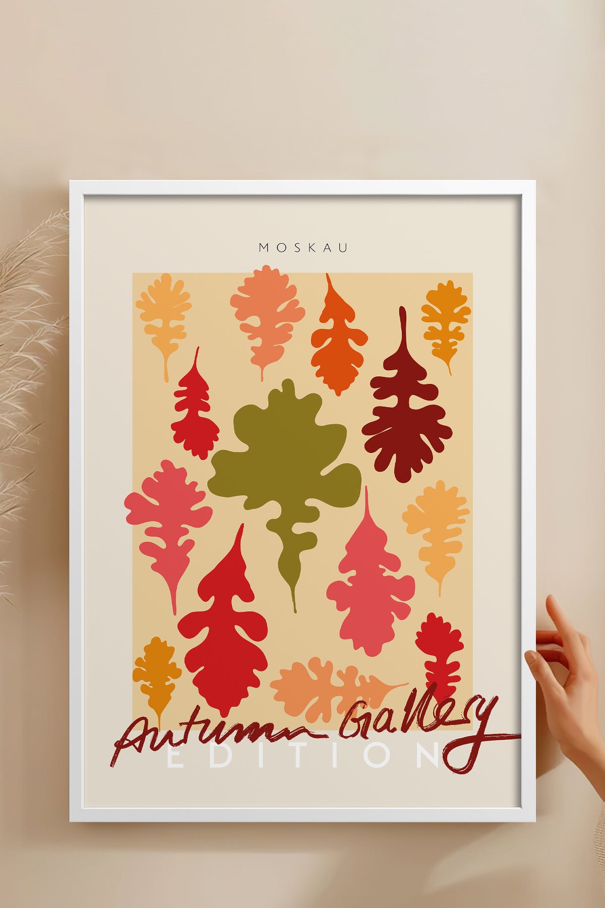HOMEPACK Ahşap Çerçeveli Tablo Çerçeveli Poster Sanatsal Modern Duvar Dekoru ABSTRACT-135