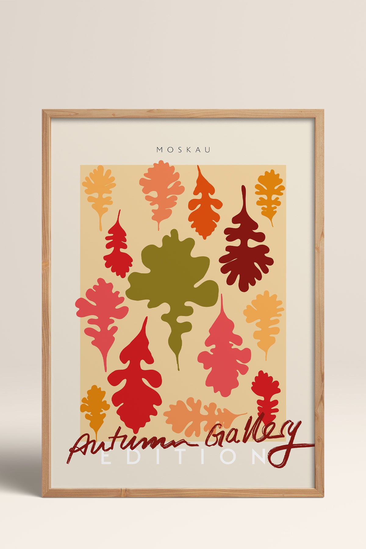 HOMEPACK Ahşap Çerçeveli Tablo Çerçeveli Poster Sanatsal Modern Duvar Dekoru ABSTRACT-135