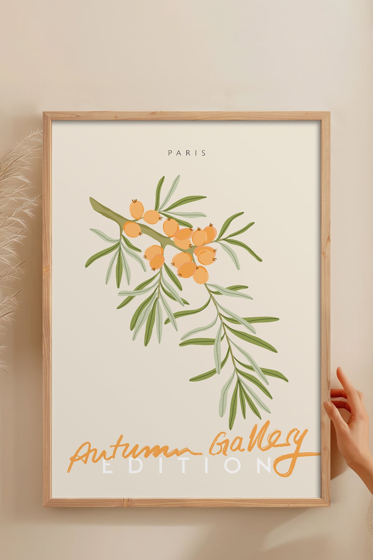 HOMEPACK Ahşap Çerçeveli Tablo Çerçeveli Poster Sanatsal Modern Duvar Dekoru ABSTRACT-136