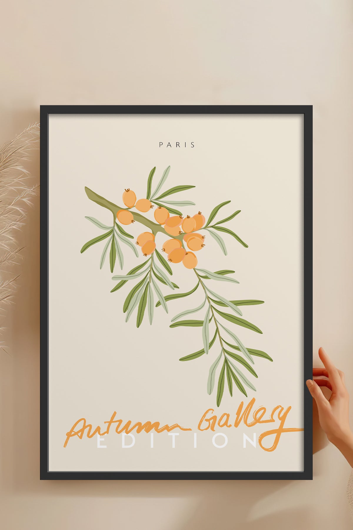 HOMEPACK Ahşap Çerçeveli Tablo Çerçeveli Poster Sanatsal Modern Duvar Dekoru ABSTRACT-136
