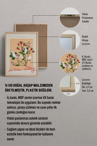 HOMEPACK Ahşap Çerçeveli Tablo Çerçeveli Poster Sanatsal Modern Duvar Dekoru ABSTRACT-137