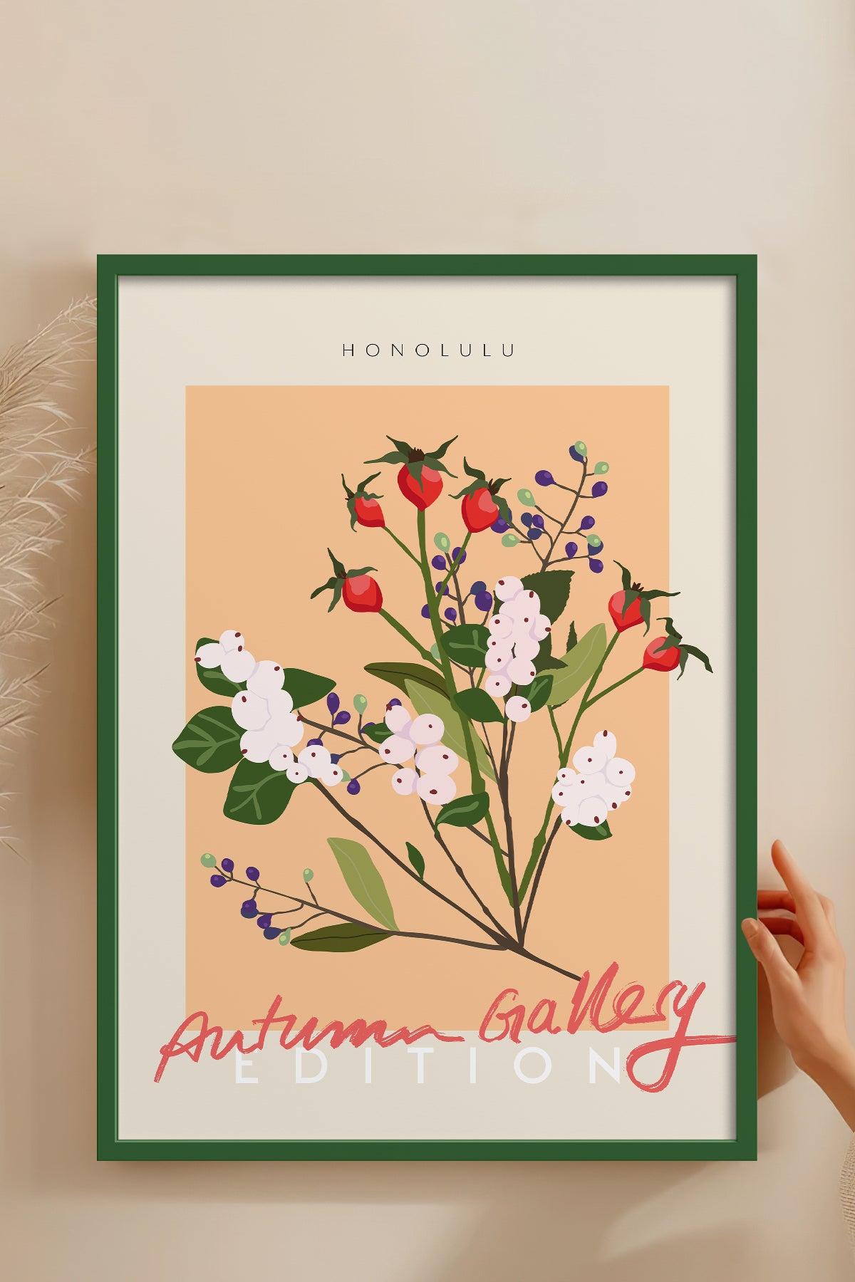 HOMEPACK Ahşap Çerçeveli Tablo Çerçeveli Poster Sanatsal Modern Duvar Dekoru ABSTRACT-137