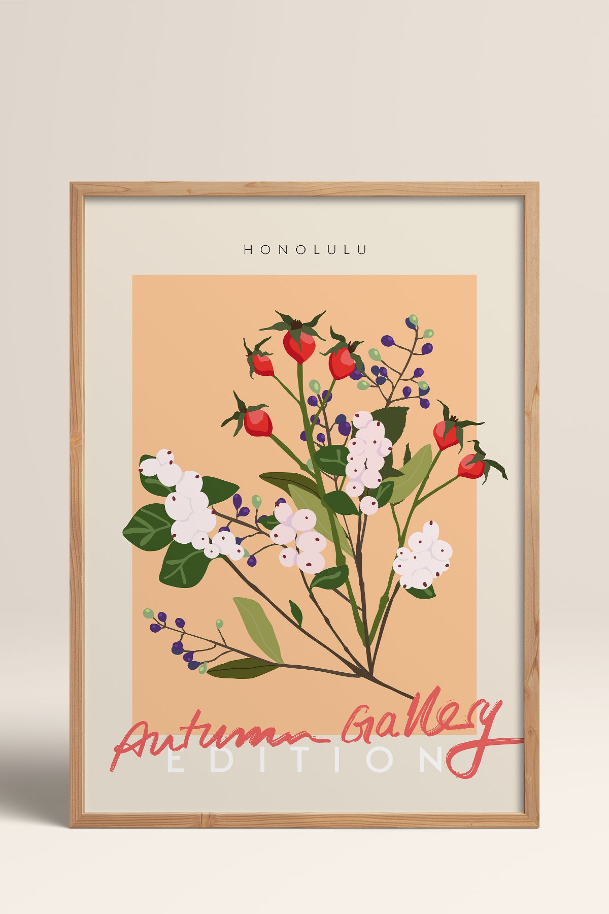HOMEPACK Ahşap Çerçeveli Tablo Çerçeveli Poster Sanatsal Modern Duvar Dekoru ABSTRACT-137