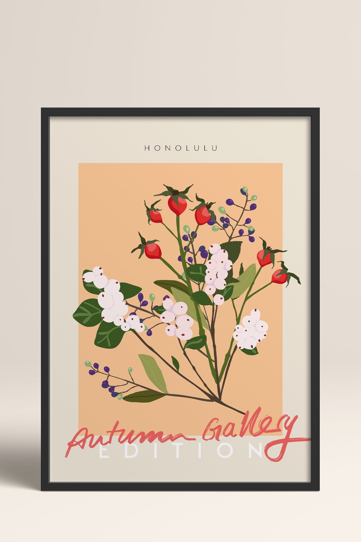 HOMEPACK Ahşap Çerçeveli Tablo Çerçeveli Poster Sanatsal Modern Duvar Dekoru ABSTRACT-137