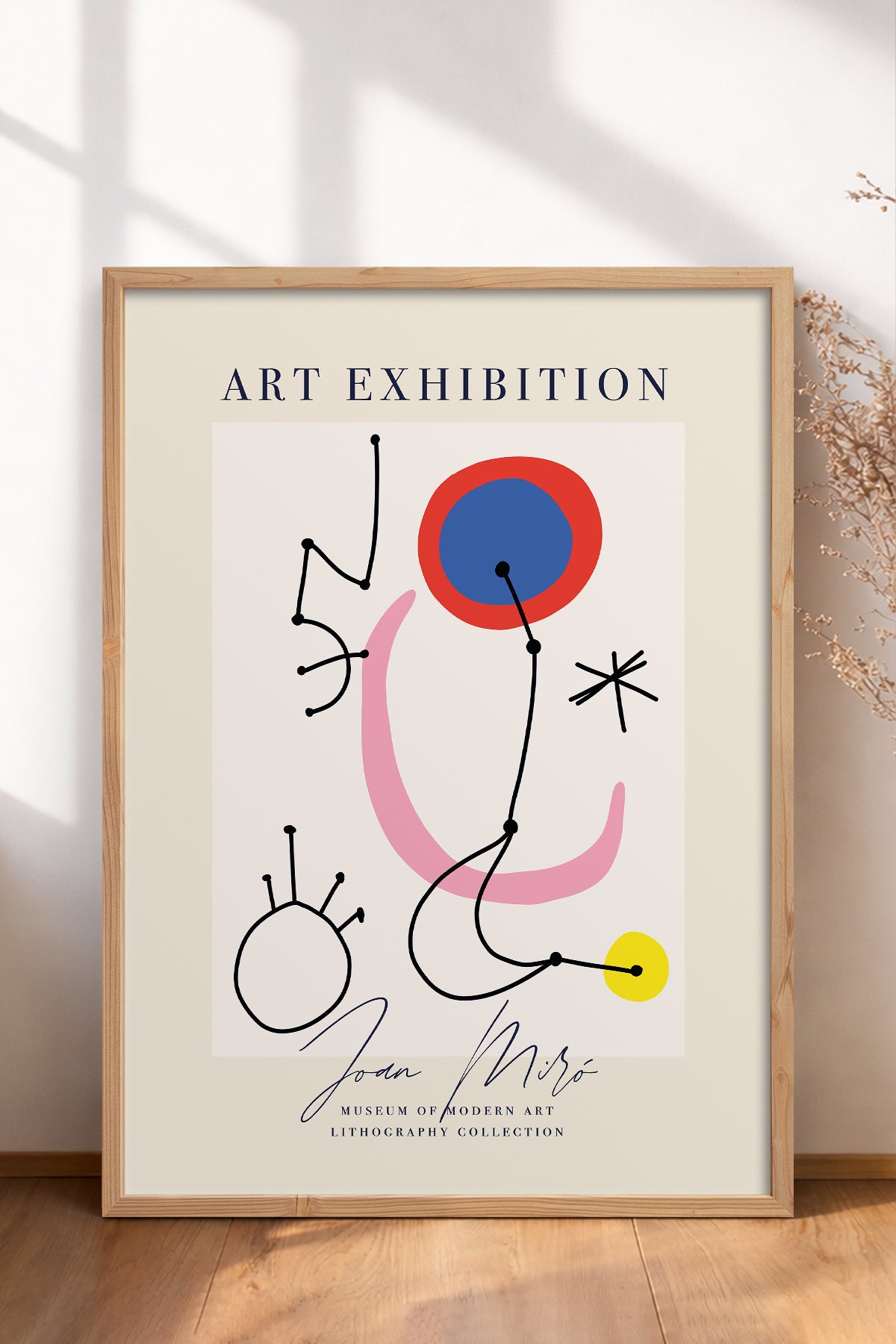 HOMEPACK Ahşap Çerçeveli Tablo Çerçeveli Poster Sanatsal Modern Duvar Dekoru ABSTRACT-14