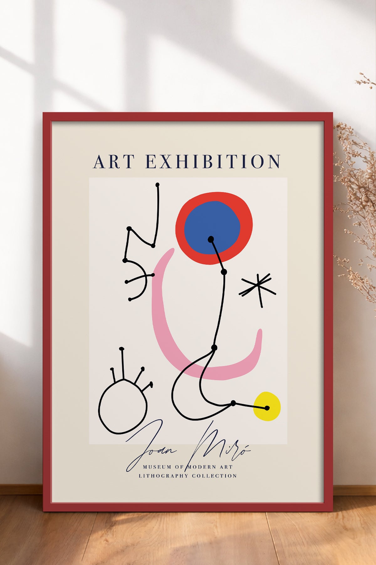 HOMEPACK Ahşap Çerçeveli Tablo Çerçeveli Poster Sanatsal Modern Duvar Dekoru ABSTRACT-14