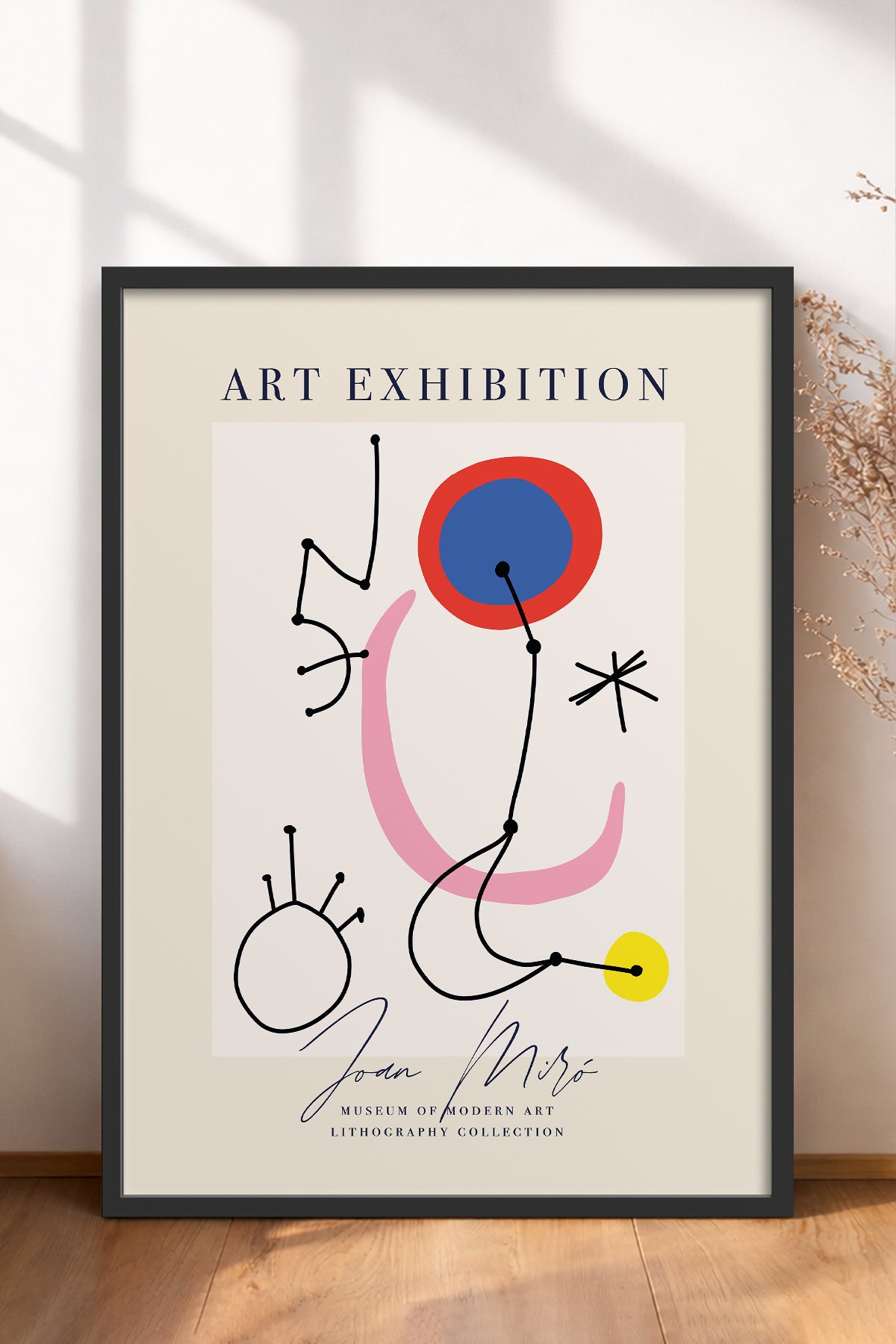 HOMEPACK Ahşap Çerçeveli Tablo Çerçeveli Poster Sanatsal Modern Duvar Dekoru ABSTRACT-14