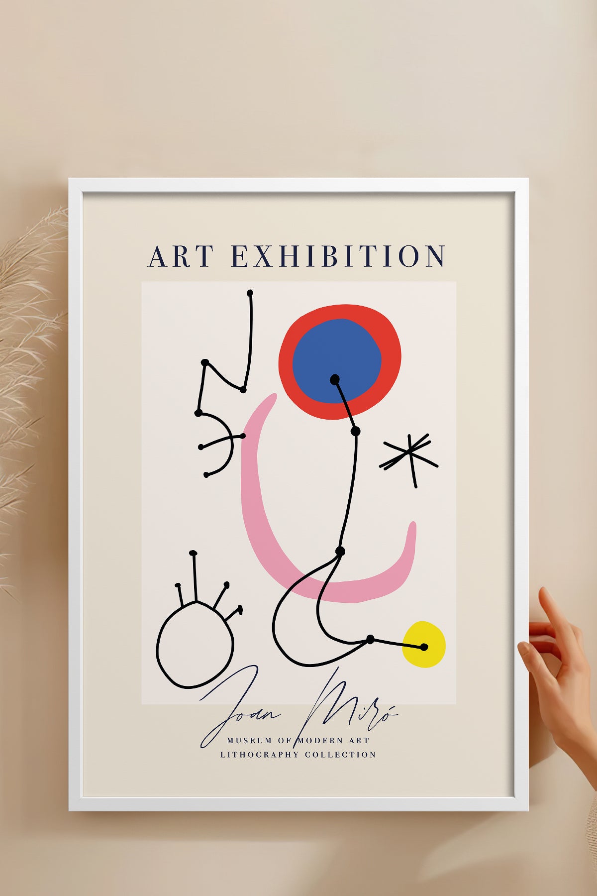 HOMEPACK Ahşap Çerçeveli Tablo Çerçeveli Poster Sanatsal Modern Duvar Dekoru ABSTRACT-14