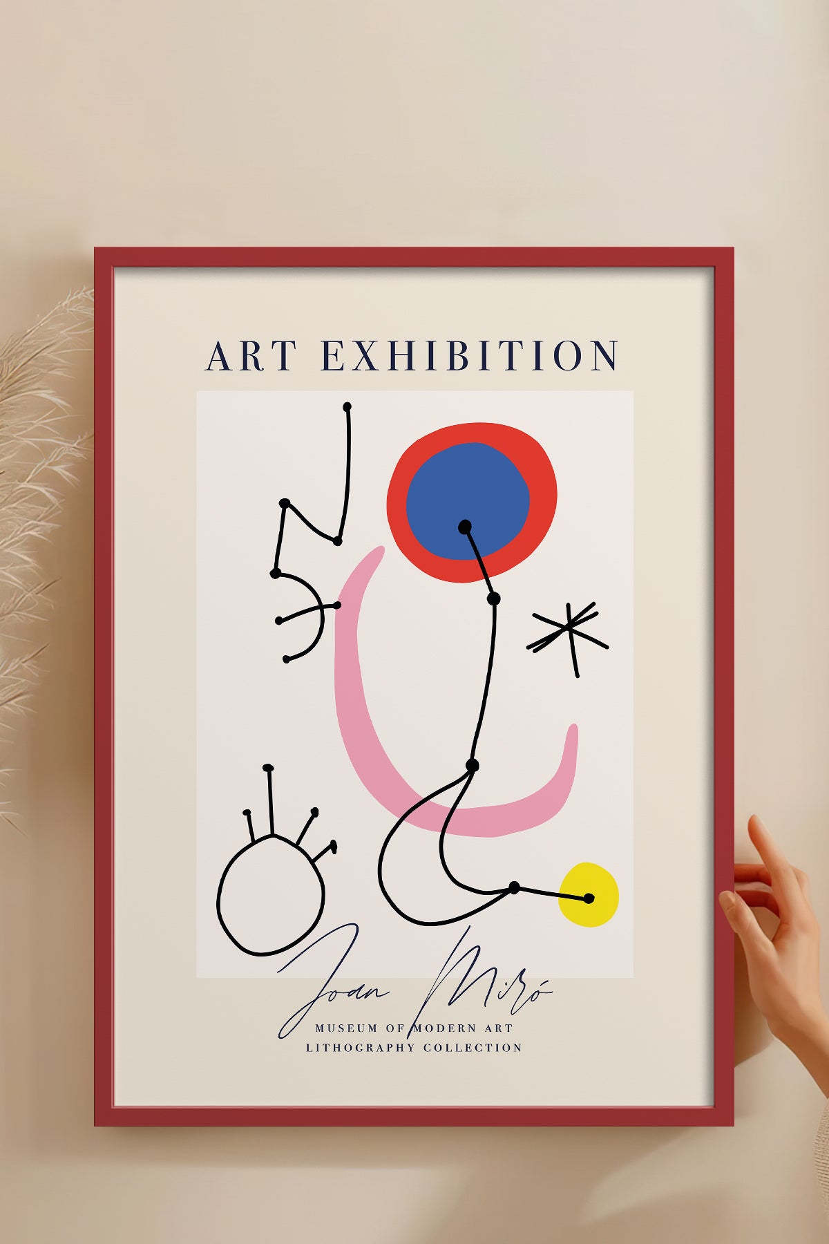 HOMEPACK Ahşap Çerçeveli Tablo Çerçeveli Poster Sanatsal Modern Duvar Dekoru ABSTRACT-14