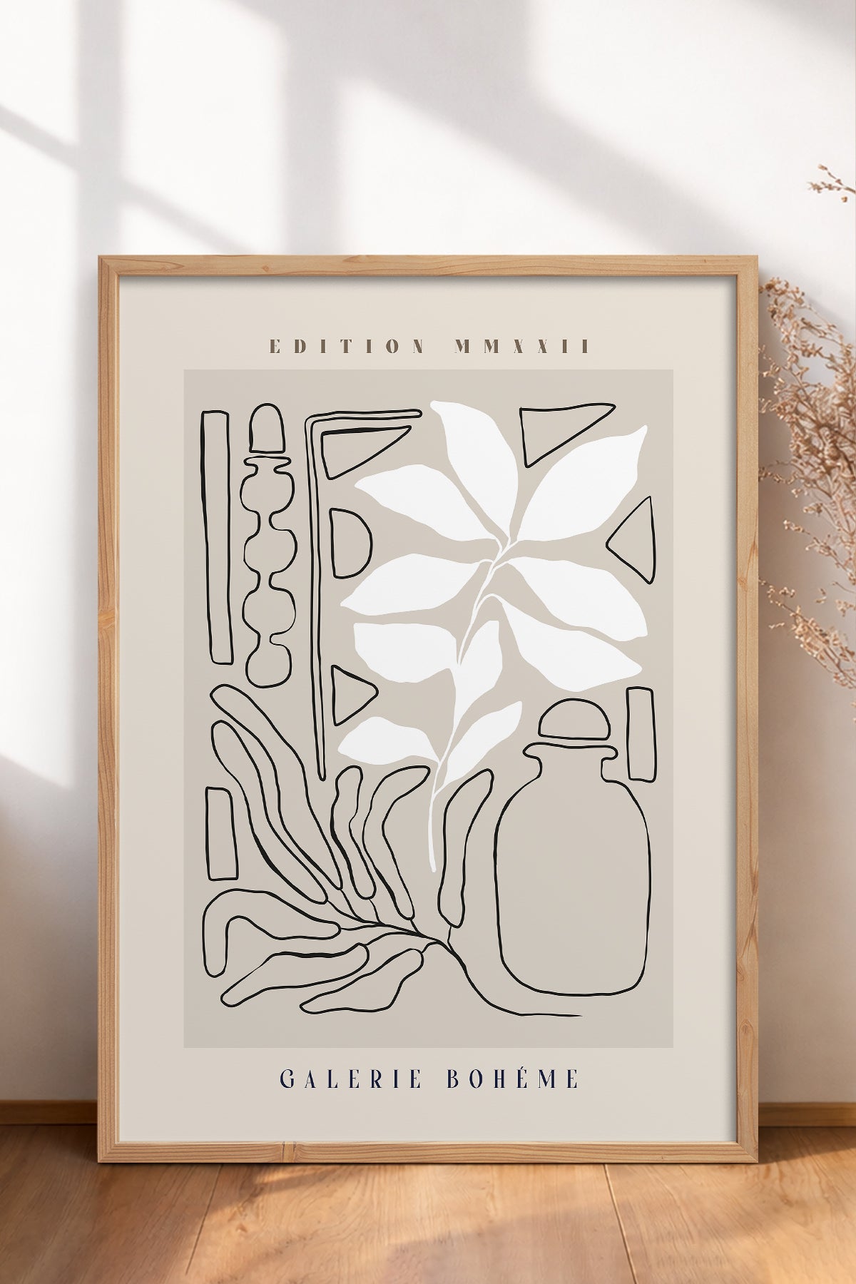 HOMEPACK Ahşap Çerçeveli Tablo Çerçeveli Poster Sanatsal Modern Duvar Dekoru ABSTRACT-141