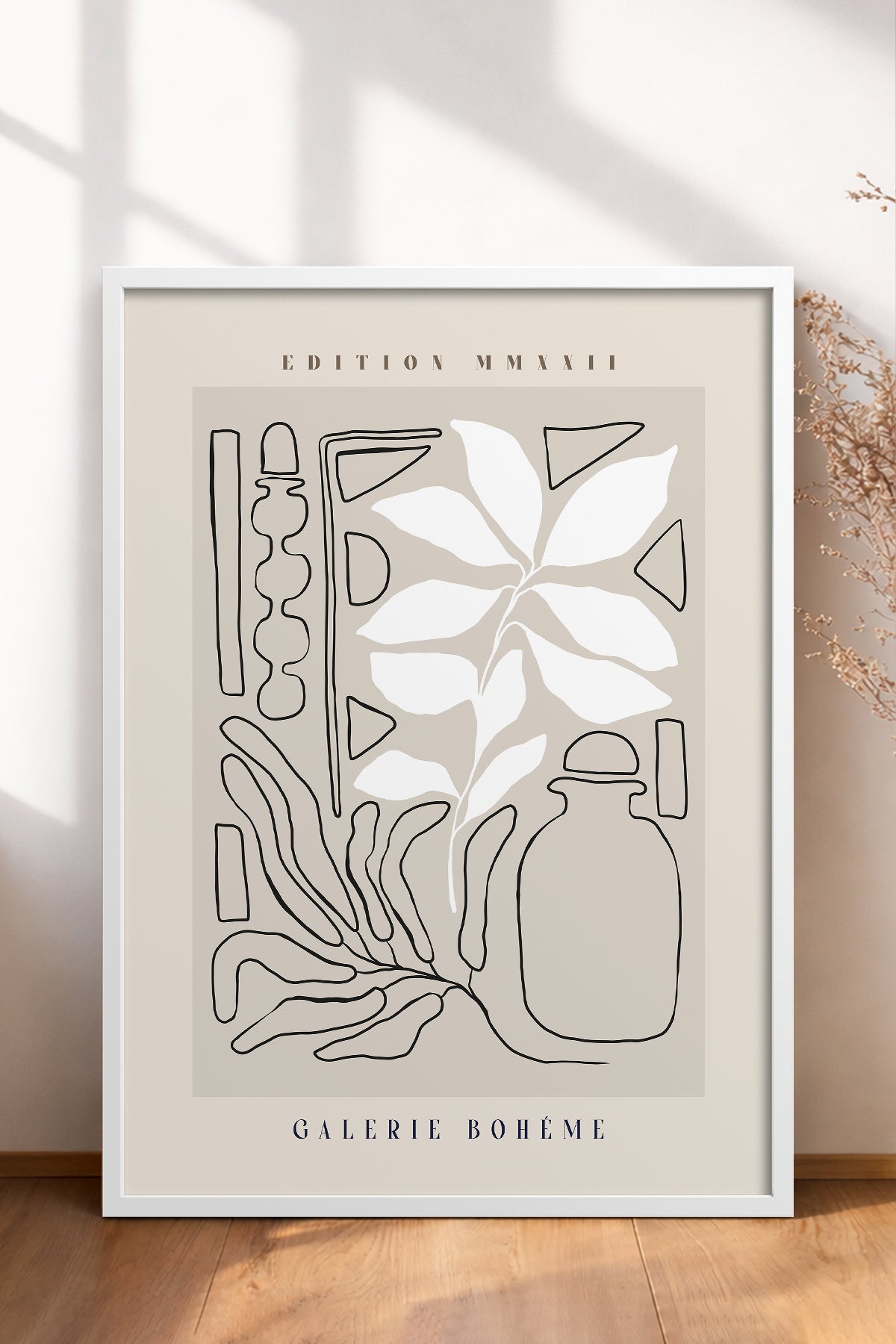 HOMEPACK Ahşap Çerçeveli Tablo Çerçeveli Poster Sanatsal Modern Duvar Dekoru ABSTRACT-141