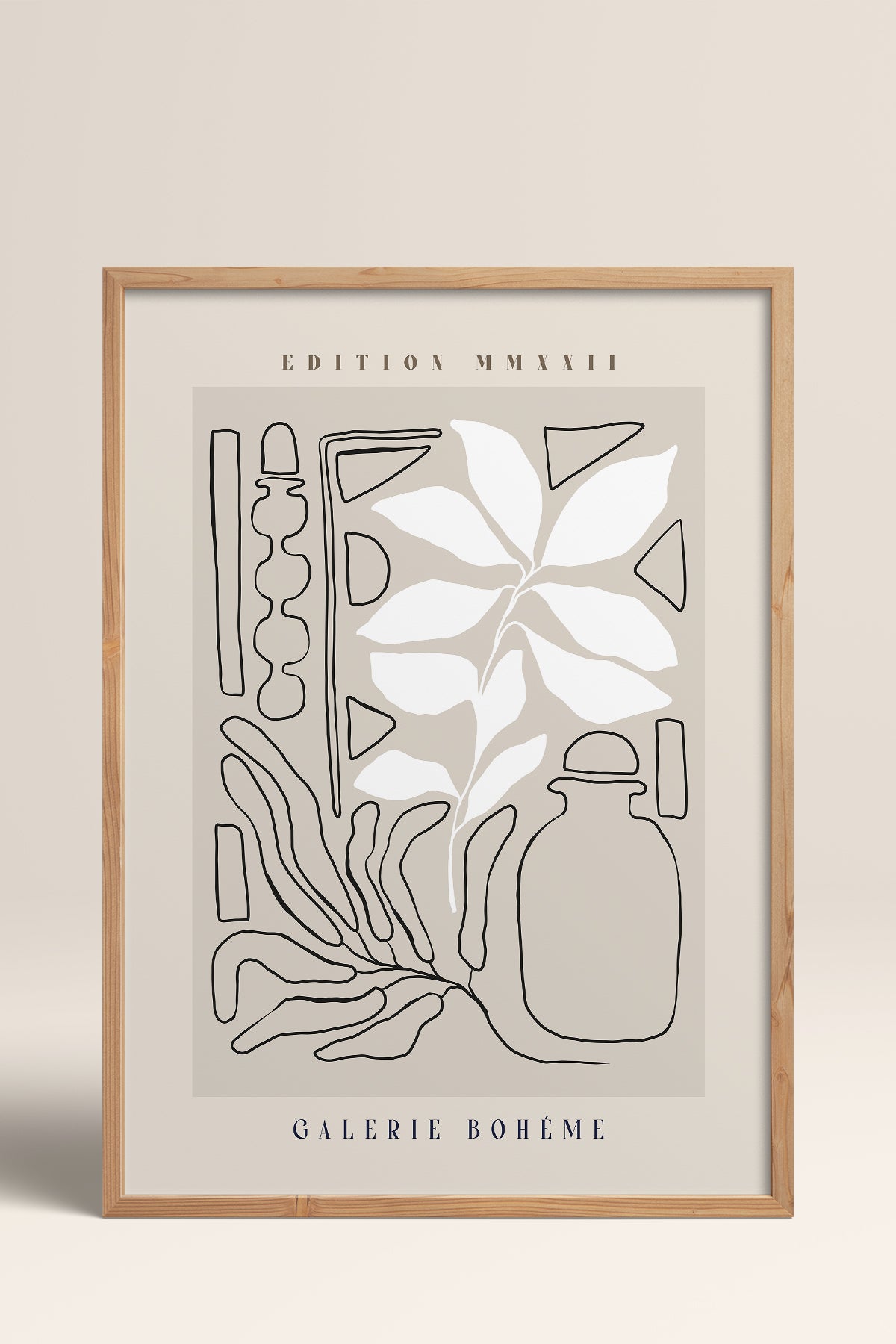 HOMEPACK Ahşap Çerçeveli Tablo Çerçeveli Poster Sanatsal Modern Duvar Dekoru ABSTRACT-141