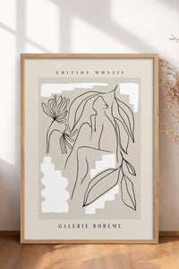 HOMEPACK Ahşap Çerçeveli Tablo Çerçeveli Poster Sanatsal Modern Duvar Dekoru ABSTRACT-142