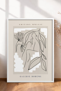 HOMEPACK Ahşap Çerçeveli Tablo Çerçeveli Poster Sanatsal Modern Duvar Dekoru ABSTRACT-142